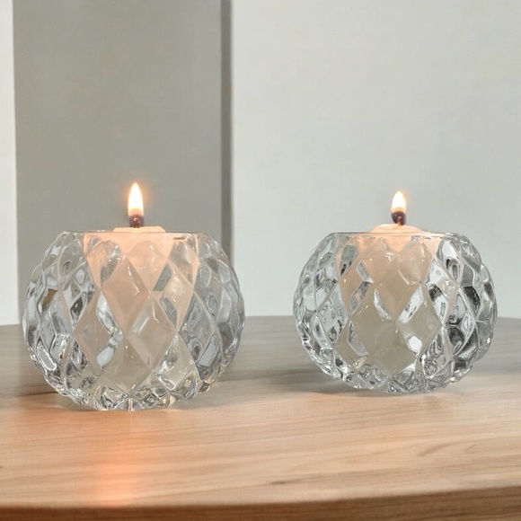 Partylite Rockport Pair Candle Holders set of 2 - Picture 1 of 10
